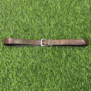 Womens Faux Leather Belt Brown Minimalist Classic Size M Simple Chic